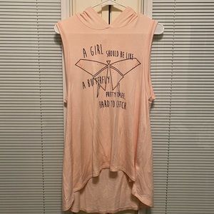Wish & Whim sleeveless hooded shirt